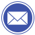 an icon of an envelope within a blue circle