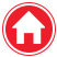 a red circle with a house icon within