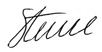 the signature of Sense-a-Story's founder - Stevie Lyon